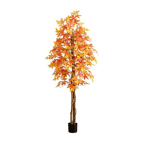 Nearly Natural 7ft Deluxe Autumn Maple Indoor Artificial Tree