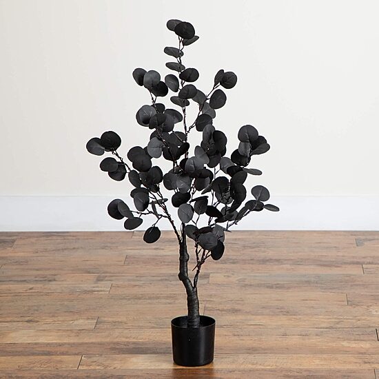 Nearly Natural Eucalyptus Lighted Indoor Artificial Tree