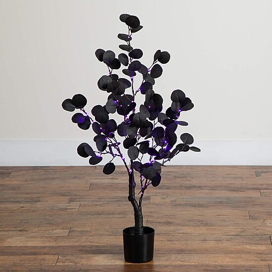 Nearly Natural Eucalyptus Lighted Indoor Artificial Tree