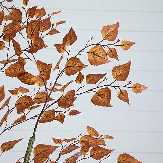 Nearly Natural 6ft Autumn Birch Leaf Indoor Artificial Tree