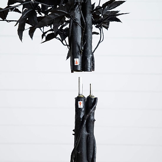 Nearly Natural 6ft Halloween Black Maple Indoor Artificial Tree