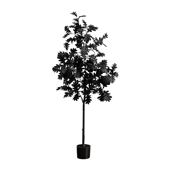 Nearly Natural 5ft Black Oak Halloween Indoor Artificial Tree
