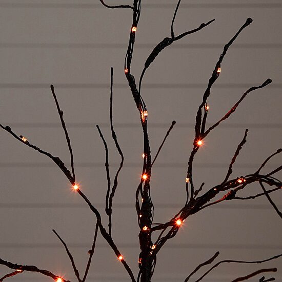 Nearly Natural 3ft Pre-Lit Halloween Twig Lighted Indoor Artificial Tree