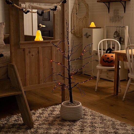 Nearly Natural 3ft Pre-Lit Halloween Twig Lighted Indoor Artificial Tree
