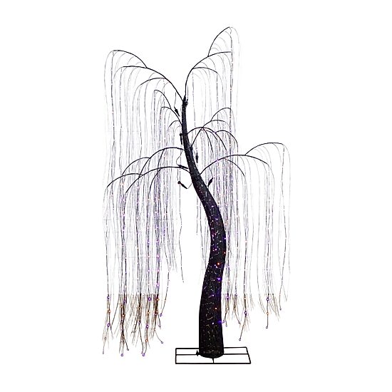 Nearly Natural 7ft Pre-Lit Halloween Lighted Indoor Artificial Tree