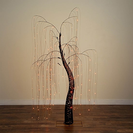Nearly Natural 7ft Pre-Lit Halloween Lighted Indoor Artificial Tree