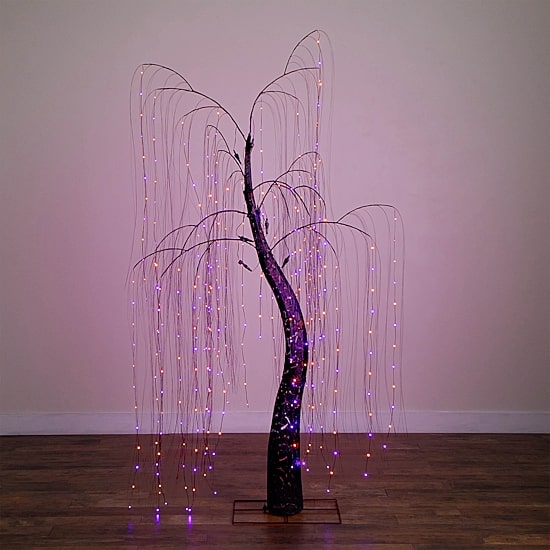 Nearly Natural 7ft Pre-Lit Halloween Lighted Indoor Artificial Tree