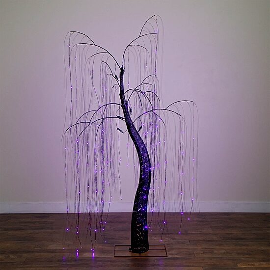 Nearly Natural 7ft Pre-Lit Halloween Lighted Indoor Artificial Tree