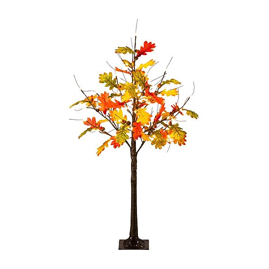 Nearly Natural 4ft Pre-Lit Autumn Maple Lighted Indoor Artificial Tree