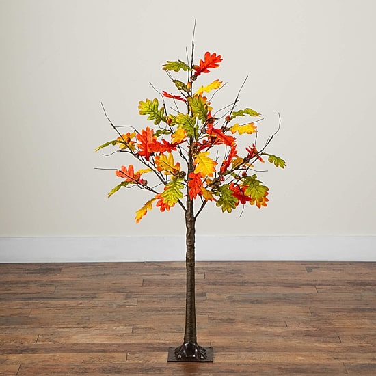 Nearly Natural 4ft Pre-Lit Autumn Maple Lighted Indoor Artificial Tree