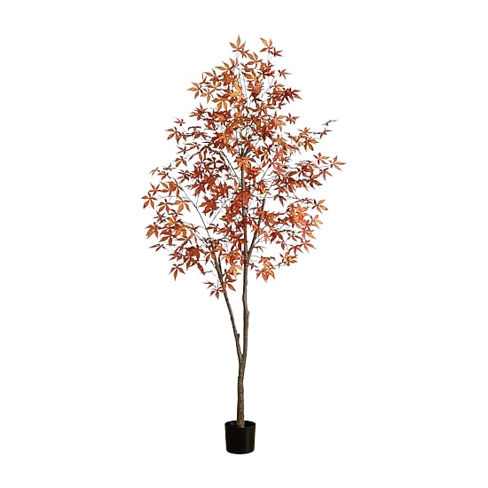 Nearly Natural 7ft Japanese Maple Fall Indoor Artificial Tree