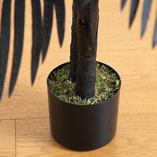 Nearly Natural 4ft Black Golden Cane Indoor Artificial Tree