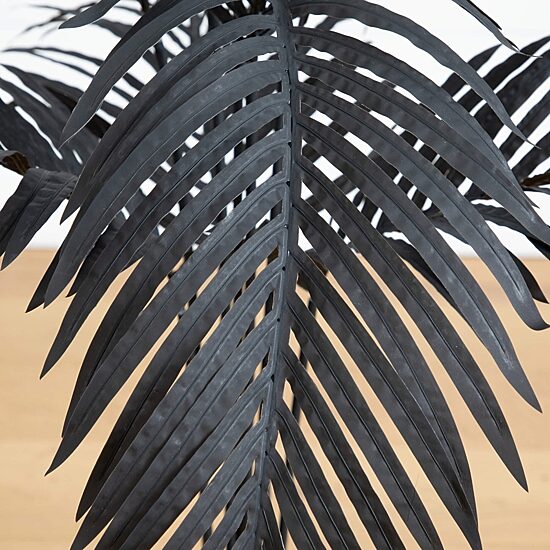 Nearly Natural 4ft Halloween Black Palm Indoor Artificial Tree