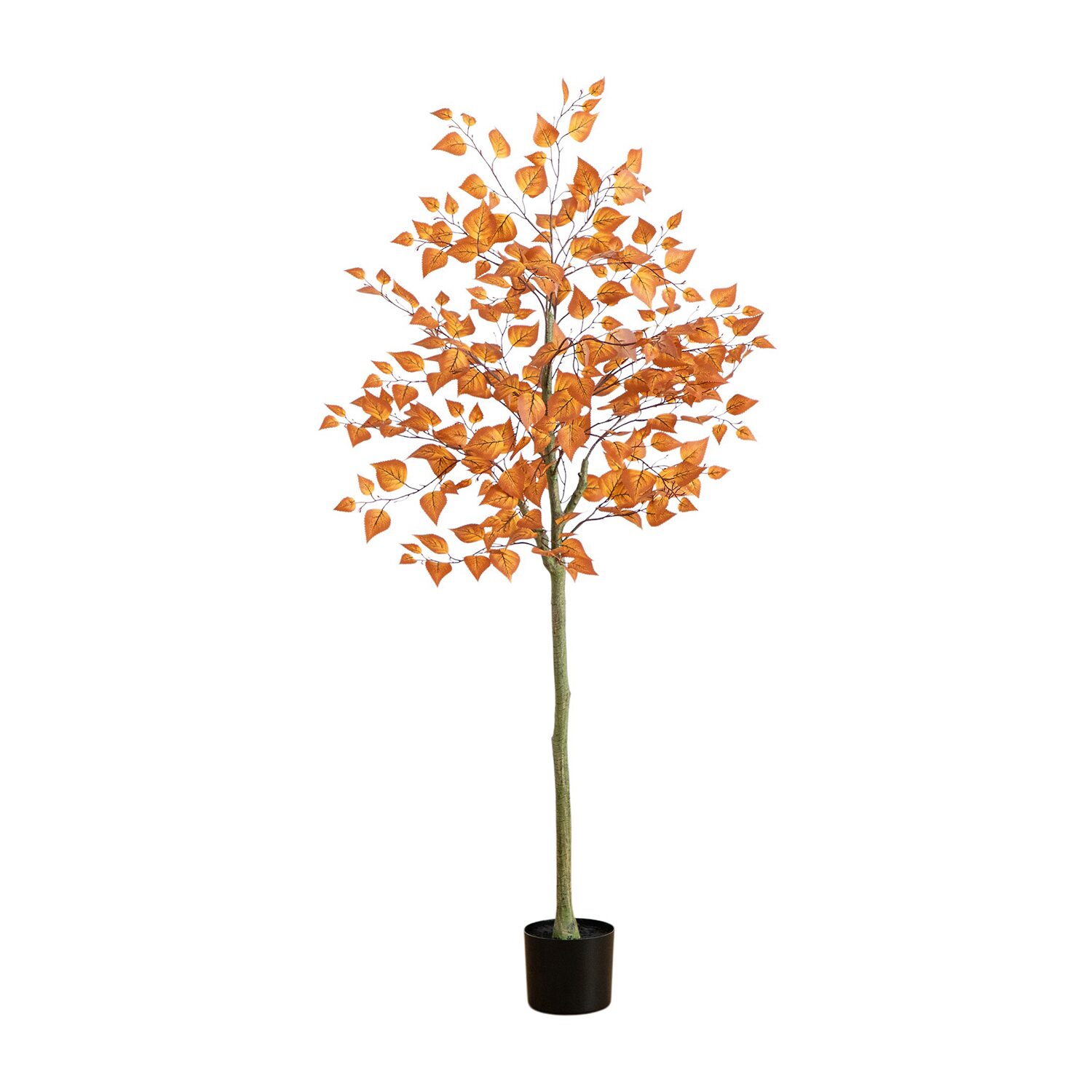 Nearly Natural 5ft Autumn Birch Leaf Indoor Artificial Tree