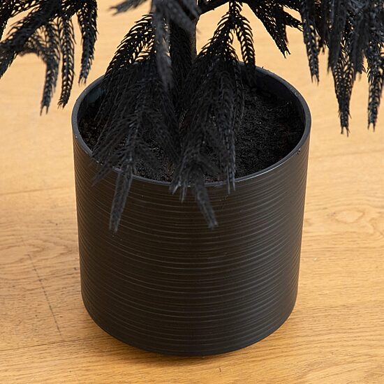 Nearly Natural 4ft Halloween Black Pine Christmas Indoor Artificial Tree