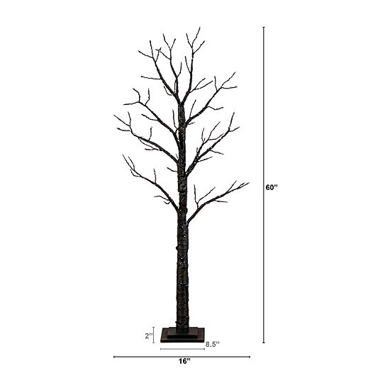Nearly Natural 5ft Pre-Lit Halloween Twig Lighted Indoor Artificial Tree