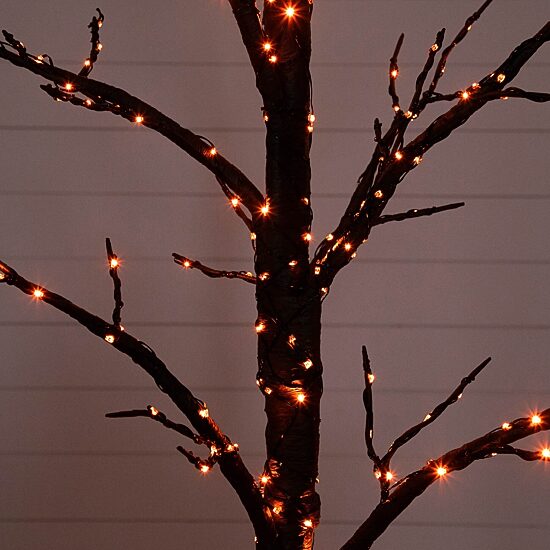 Nearly Natural 5ft Pre-Lit Halloween Twig Lighted Indoor Artificial Tree
