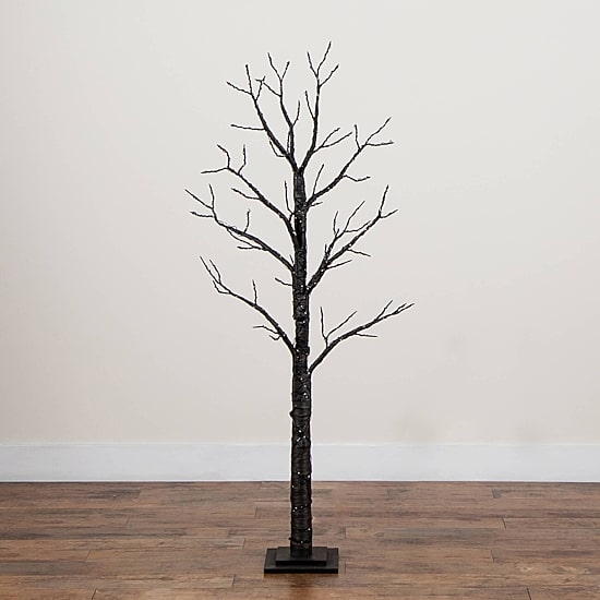 Nearly Natural 5ft Pre-Lit Halloween Twig Lighted Indoor Artificial Tree