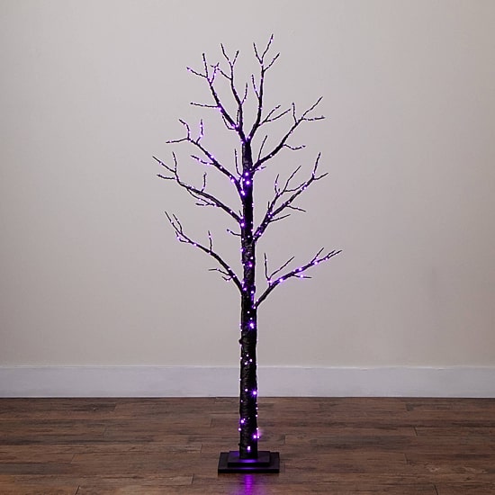 Nearly Natural 5ft Pre-Lit Halloween Twig Lighted Indoor Artificial Tree