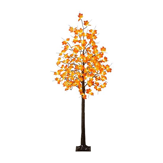 Nearly Natural 6ft Pre-Lit Autumn Maple Lighted Indoor Artificial Tree