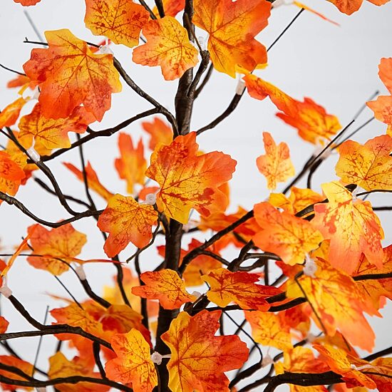 Nearly Natural 6ft Pre-Lit Autumn Maple Lighted Indoor Artificial Tree