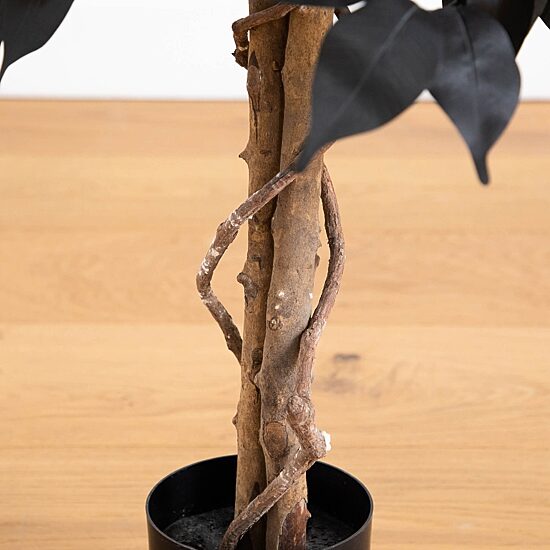 Nearly Natural 3ft Halloween Black Ficus Indoor Artificial Tree