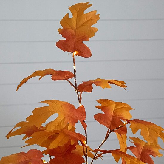 Nearly Natural 3ft Pre-Lit Autumn Maple Lighted Indoor Artificial Tree