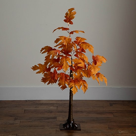 Nearly Natural 3ft Pre-Lit Autumn Maple Lighted Indoor Artificial Tree