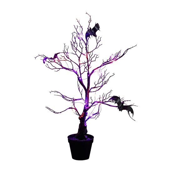 Nearly Natural 2ft Halloween Black Spooky Twig Lighted Indoor Artificial Tree