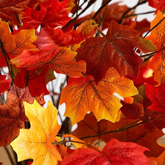 Nearly Natural 4ft Autumn Maple Fall Lighted Indoor Artificial Tree