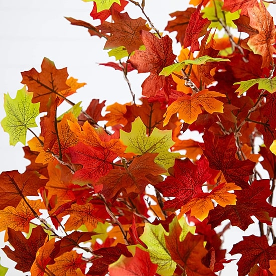 Nearly Natural 6ft Pre-Lit Autumn Maple Lighted Indoor Artificial Tree