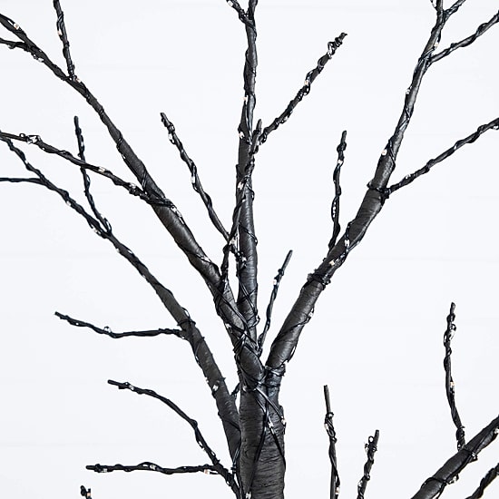 Nearly Natural 6ft Pre-Lit Halloween Twig Lighted Indoor Artificial Tree