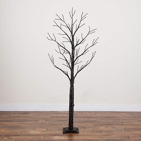 Nearly Natural 6ft Pre-Lit Halloween Twig Lighted Indoor Artificial Tree
