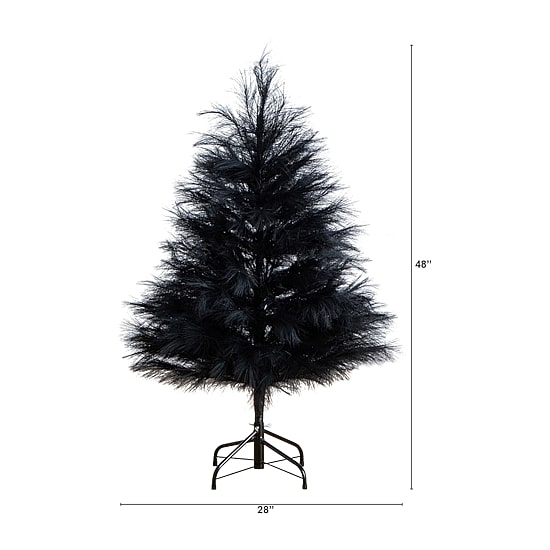 Nearly Natural Halloween Pampas Indoor Artificial Tree