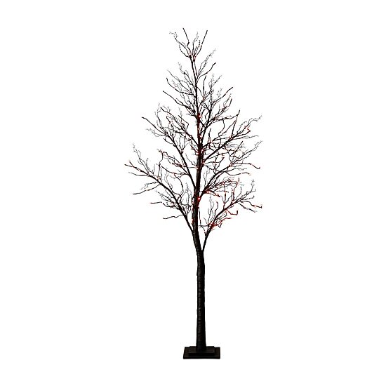 Nearly Natural 7ft Pre-Lit Halloween Twig Lighted Indoor Artificial Tree