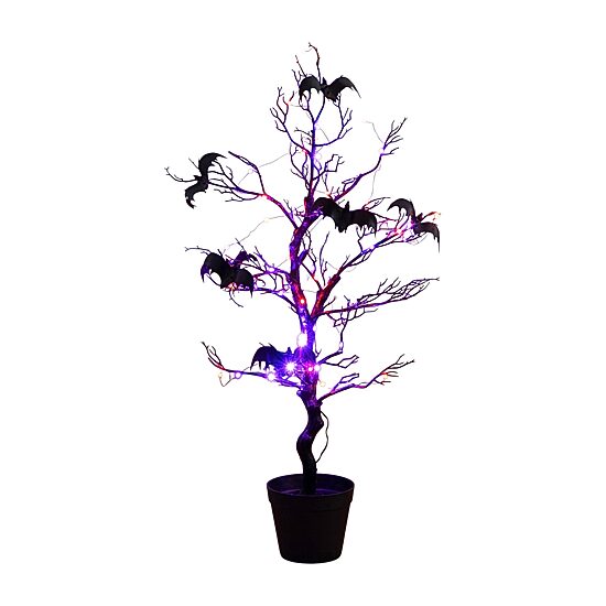 Nearly Natural 3ft Pre-Lit Halloween Twig Lighted Indoor Artificial Tree
