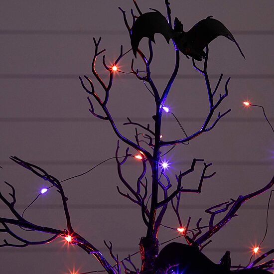 Nearly Natural 3ft Pre-Lit Halloween Twig Lighted Indoor Artificial Tree