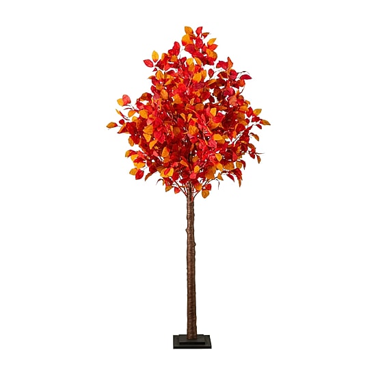 Nearly Natural 6ft Pre-Lit Autumn Lighted Indoor Artificial Tree