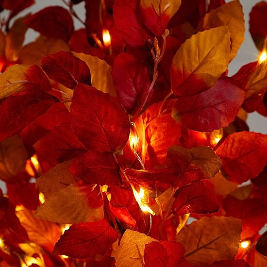 Nearly Natural 6ft Pre-Lit Autumn Lighted Indoor Artificial Tree