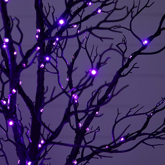 Nearly Natural Pre-Lit Halloween Minimalist Twig Lighted Indoor Artificial Tree