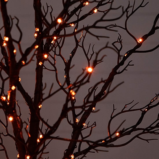 Nearly Natural Pre-Lit Halloween Minimalist Twig Lighted Indoor Artificial Tree