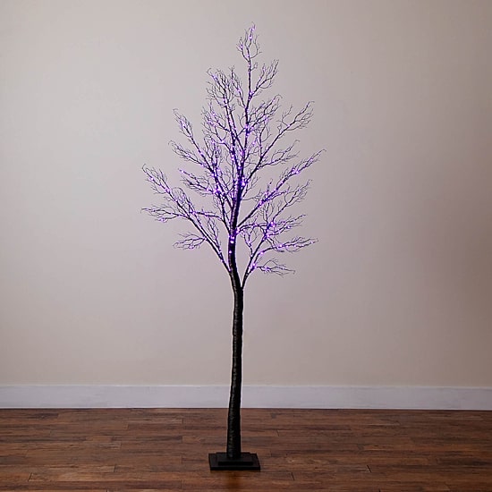 Nearly Natural Pre-Lit Halloween Minimalist Twig Lighted Indoor Artificial Tree