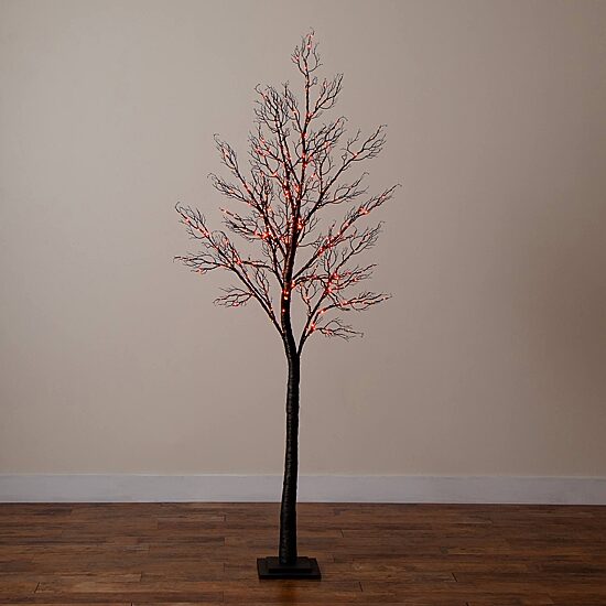 Nearly Natural Pre-Lit Halloween Minimalist Twig Lighted Indoor Artificial Tree