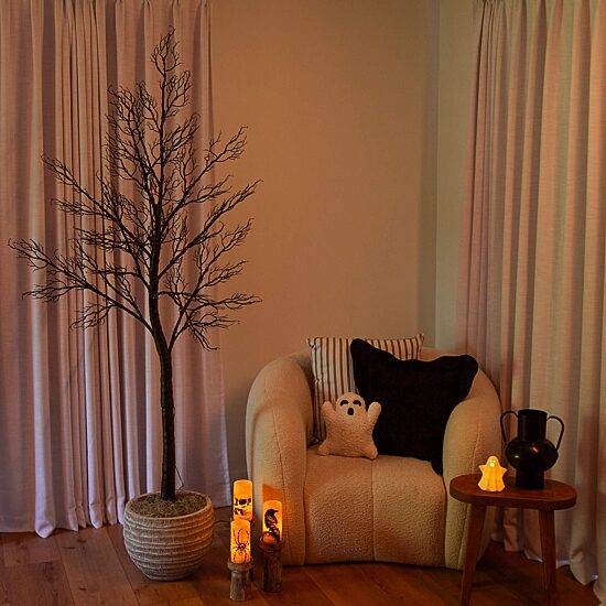Nearly Natural Pre-Lit Halloween Minimalist Twig Lighted Indoor Artificial Tree
