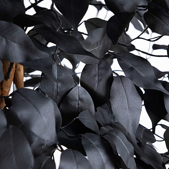 Nearly Natural 7ft Black Ficus Indoor Artificial Tree