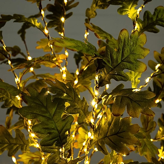 Nearly Natural 6ft Pre-Lit Autumn Oak Lighted Indoor Artificial Tree