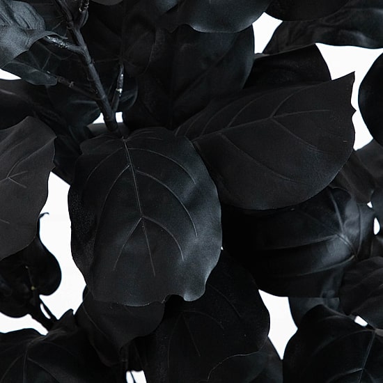 Nearly Natural 5ft Black Fiddle Leaf Indoor Artificial Tree