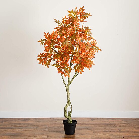 Nearly Natural 7ft Autumn Sumac Fall Indoor Artificial Tree
