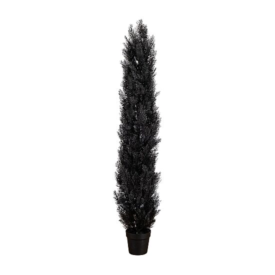 Nearly Natural 6ft Uv Black Cedar In/Out Indoor Outdoor Artificial Tree