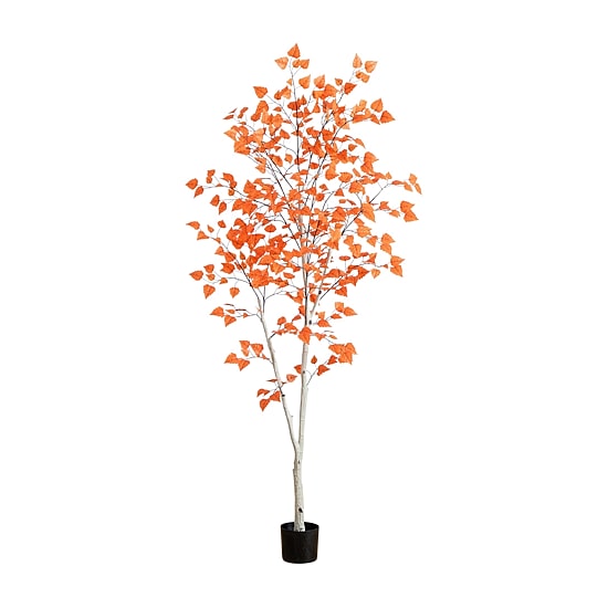 Nearly Natural 7ft Autumn Birch Fall Indoor Artificial Tree